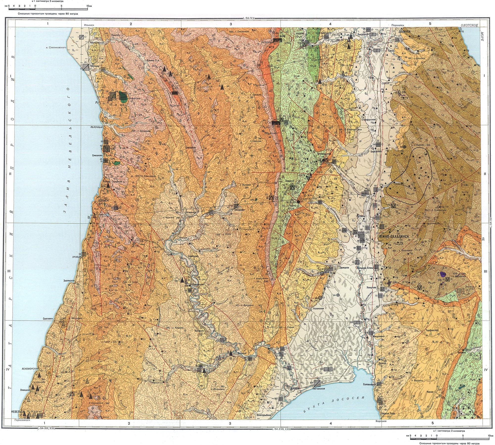 Геологическая карта Сахалина