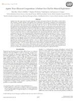 Apatite trace element compositions: A robust new tool for mineral exploration / Композиции микроэлементов из апатита: Новый надежный инструмент для поиска полезных ископаемых