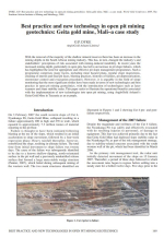 Best practice and new technology in open pit mining geotechnics: Geita gold mine, Mali–a case study / Передовой опыт и новые технологии в области геотехники открытых горных работ: золоторудный рудник Гейта, Мали – тематическое исследование