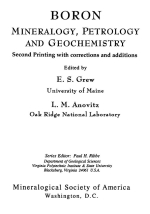 Boron. Mineralogy, petrology and geochemistry / Бор. Минералогия, петрология и геохимия