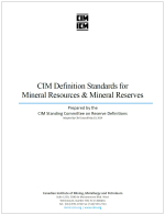 CIM Definition Standards for Mineral Resources & Mineral Reserves / Стандарты определения CIM для минеральных ресурсов и запасов полезных ископаемых