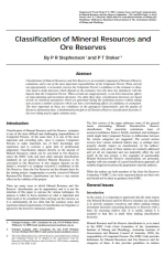 Classification of mineral resources and ore reserves / Классификация минеральных ресурсов и рудных запасов