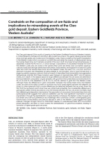 Constraints on the composition of ore fluids and implications for mineralising events at the Cleo gold deposit, Eastern Goldfields Province, Western Australia / Ограничения на состав рудных флюидов и их влияние на процессы минерализации на месторождении..