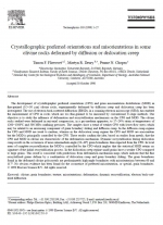 Crystallographic preferred orientations and misorientations in some olivine rocks deformed by diffusion or dislocation creep