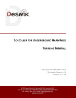 Deswik. Scheduler for underground hard rock. Training tutorial / Deswik. Планировщик для подземной разработки скальных пород. Учебное пособие