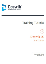 Deswik. Training tutorial. Deswik.SO. Stope optimizer / Deswik. Учебное пособие. Deswik.SO. Оптимизация выемочных единиц