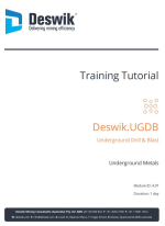 Deswik. Training tutorial. Deswik.UGDB. Undeground drill & blast. Underground metals / Dewik. Учебное пособие. Подземное бурение и взрывание. Подземная добыча металлов