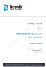 Deswik. Training tutorial. Introduction to Deswik.CAD. Design & solids modeling. Underground metals / Deswik. Учебное пособие. Введение в Deswik.CAD. Проектирование и моделирование твердых тел. Подземная добыча металлы