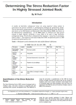 Determining the stress reduction factor in highly stressed jointed rock / Определение коэффициента снижения напряжений в высоконапряженных трещиноватых породах