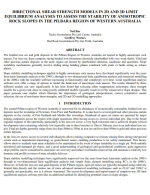 Directional shear strength models in 2D and 3D limit equilibrium analyses to assess the stability of anisotropic rock slopes in the Pilbara Region of Western Australia / Модели прочности на сдвиг в двухмерном и трехмерном измерениях для оценки устойчивост