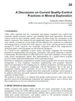 A discussion on current quality-control practices in mineral exploration / Дискуссия о методах сопровождающего контроля качества при изучении полезных ископаемых