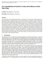 Error quantification in oriented-core data and its influence on rock slope design / Количественная оценка погрешности в данных ориентированного керна и ее влияние на проектирование скального откоса