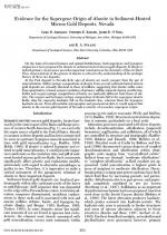 Evidence for the supergene origin of alunite in sediment-hosted Micron Gold Deposits, Nevada