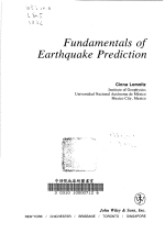 Fundamentals of earthquake prediction / Основы предсказания землетрясений