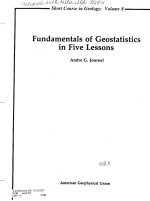 Fundamentals of geostatistics in five lessons / Основы геостатистики в пяти уроках