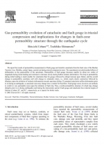 Gas permeability evolution of cataclasite and fault gouge in triaxial compression and implications for changes in fault-zone permeability structure through the earthquake cycle