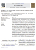 Geochemical indicators of gold-rich zones in the La Josefina epithermal deposit, Deseado Massif, Argentina / Геохимические показатели золотоносных зон эпитермального месторождения Ла-Жозефина, массив Десеадо, Аргентина