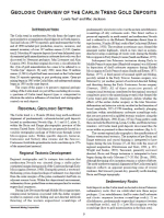 Geologic overview of the Carlin trend gold deposits / Геологический обзор золоторудных месторождений Карлин-Тренд