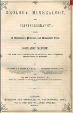 Geology, mineralogy and crystallography: Being a theoretical, practical an descriptibe item of inorganic nature. The form and classificatin of crystals, and a chemical arrangement of minerals / Геология, минералогия и кристаллография