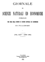 Giornale di scienze naturali ed economiche publicato per cura della societa di Scienze Naturali ed Economiche  / Журнал естественных и экономических наук, издаваемый издательством Society of Natural и Economic Sciences