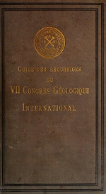 Guide des excursions du VII congres geologique international