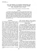 K-Ar Age Relations of Granodiorite Emplacement and Tungsten and Gold Mineralization near the Getchell Mine, Humboldt County, Nevada