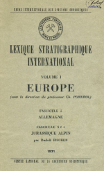 Lexique stratigraphique international. Volume I. Europe. Fascicule 5. Allemagne. f4. Jurassique alpin / Международная стратиграфическая лексика. Том I. Европа. Документ 5. Германия. f4. альпийская Юрская эпоха