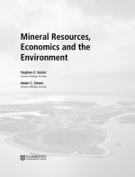 Mineral resources, economics and the environment / Минеральные ресурсы, экономика и окружающая среда