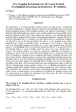 New sampling technologies for ore grade control, metallurgical accounting and laboratory preparation / Новые технологии отбора проб для контроля качества руды, металлургического учета и лабораторной подготовки