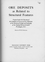 Ore deposits as related to structural features / Рудные месторождения в зависимости от структурных особенностей