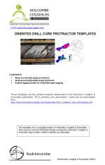 Oriented drill core protractor templates / Транспортирные шаблоны для ориентированного бурения