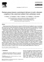 Platinum-group elements as petrological indicators in mafic-ultramafic complexes of the central and southern Urals: preliminary results