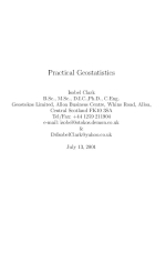 Practical geostatistics / Практическая геостатистика