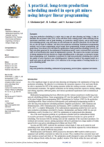 A practical long-term production scheduling model in open pit mines using integer linear programming / Практическая модель долгосрочного производственного планирования на открытых карьерах с использованием целочисленного линейного программирования