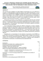 Quality assurance and quality control (QA/QC) for in-situ geochemical methods, estimation of measurement uncertainty and construction of probability risk assessment maps / Обеспечение и контроль качества (ОК/QC) геохимических методов in-situ