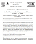 Rare earth elements: industrial applications and economic dependency of Europe / Редкоземельные элементы: промышленное применение и экономическая зависимость Европы