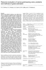 Resource evaluation of narrow gold-bearing veins: problems and methods of grade estimation / Оценка ресурсов маломощных золоторудных жил: проблемы и методы оценки ресурсов