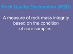 Rock Quality Designation (RQD) A measure of rock mass integrity  based on the condition of core samples / Обозначение качества горных пород (RQD). Показатель целостности массива горных пород, основанный на состоянии образцов керна