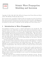 Seismic wave propagation modeling and inversion / Моделирование распространения сейсмических волн и инверсия