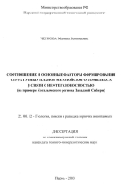 Соотношение и основные факторы формирования структурных планов мезозойского комплекса в связи с нефтегазоносностью (на примере Когалымского региона Западной Сибири)