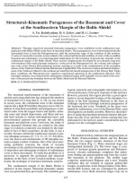 Structural–kinematic parageneses of the basement and cover at the southeastern margin of the Baltic Shield