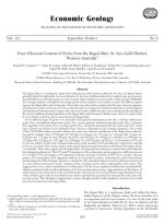 Trace element content of pyrite from the Kapai Slate, St. Ives Gold District, Western Australia / Содержание микроэлементов в пирите из сланца Капай, золотой район Сент-Айвз, Западная Австралия