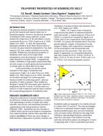 Transport properites of kimberlite melt