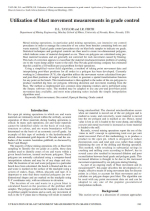 Utilization of blast movement measurements in grade control / Использование измерения перемещения при взрыве для контроля качества