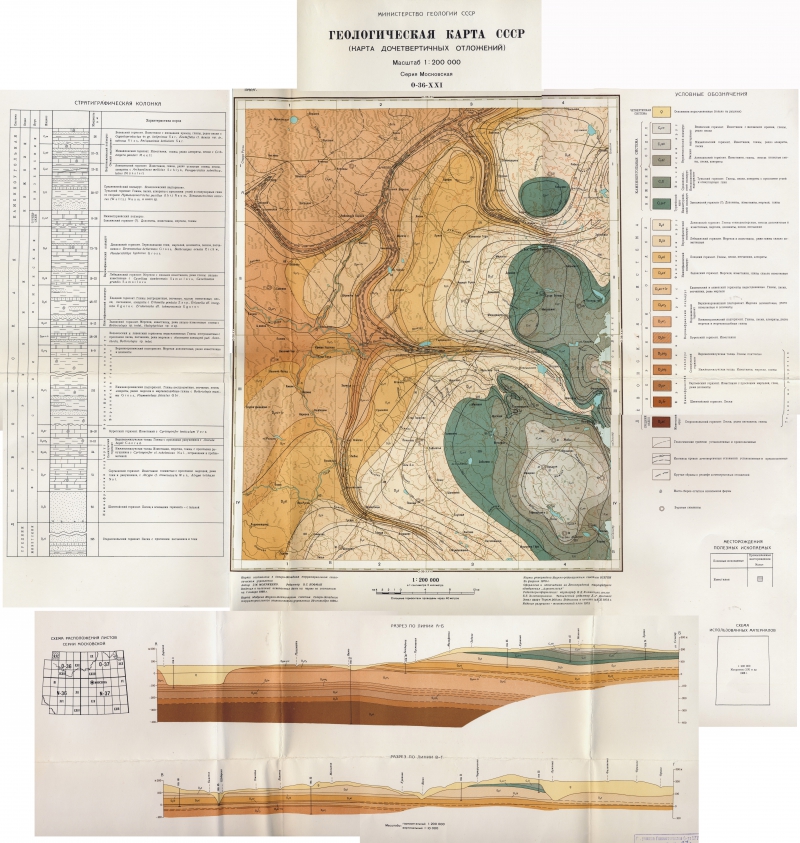Карта отложений московской области