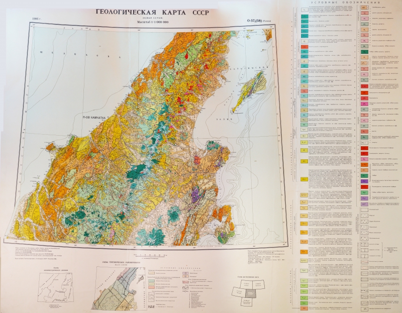 Геологическая карта ссср всегеи