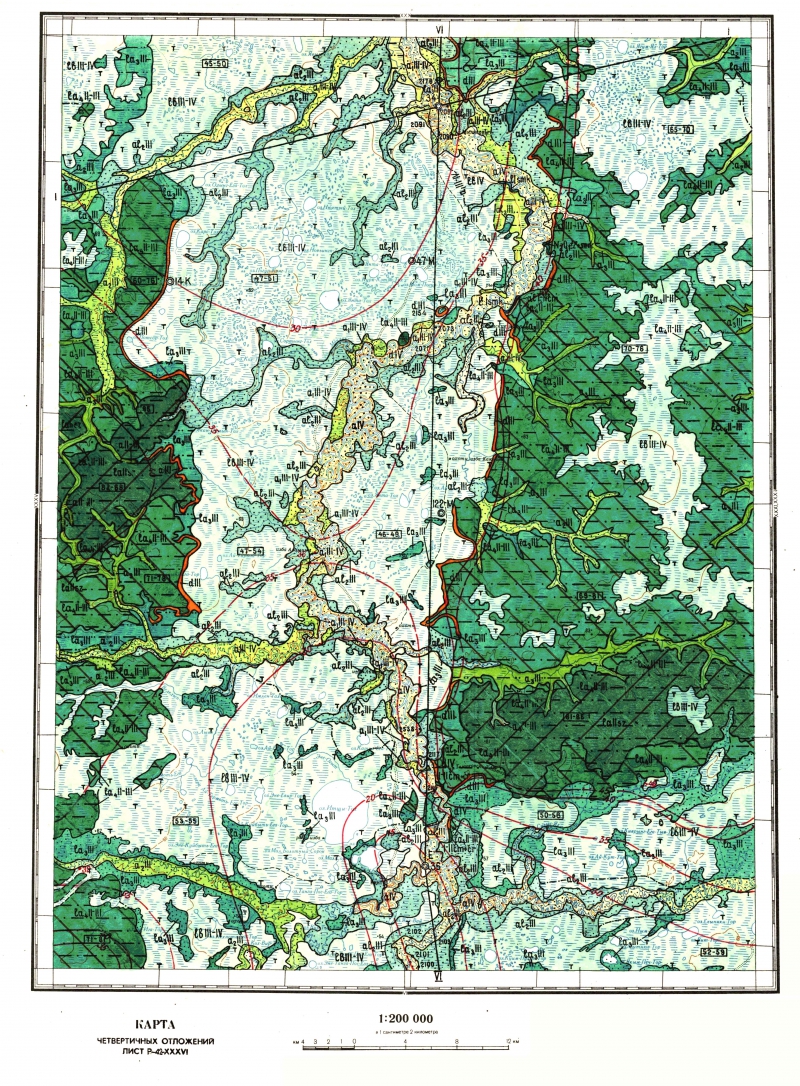 Карта четвертичных отложений карелии