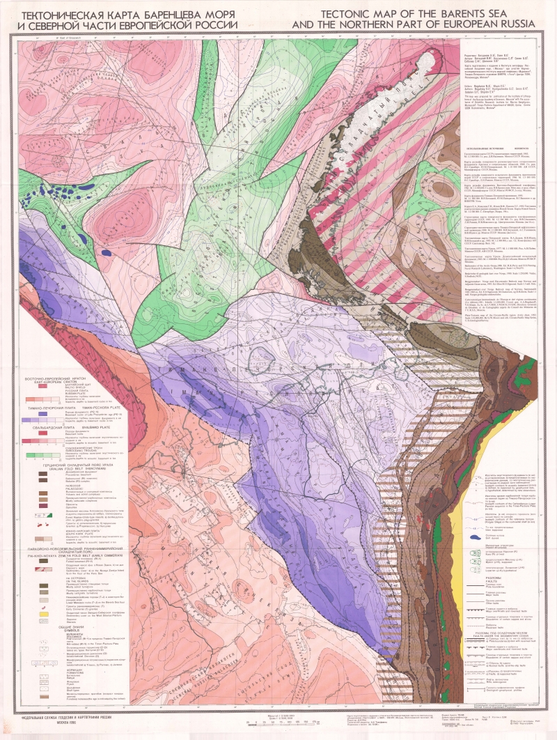 Тектоническая схема баренцева моря