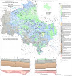 Геологическая карта дочетвертичных отложений Московской области