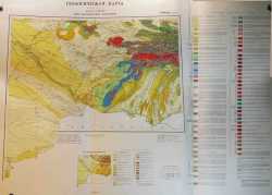 J-(41),(42) (Душанбе). Государственная геологическая карта СССР. Карта дочетвертичных образований